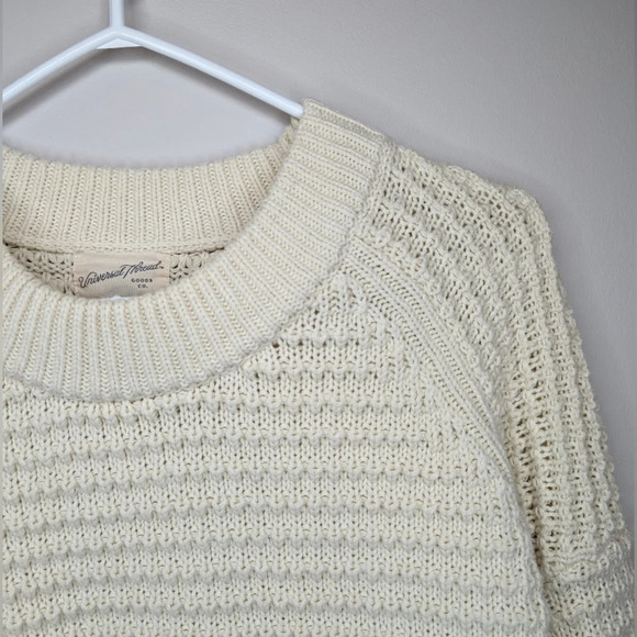 Universal Thread Cream Crew Neck Knit Long Sleeve Sweater Women XL - Picture 5 of 9